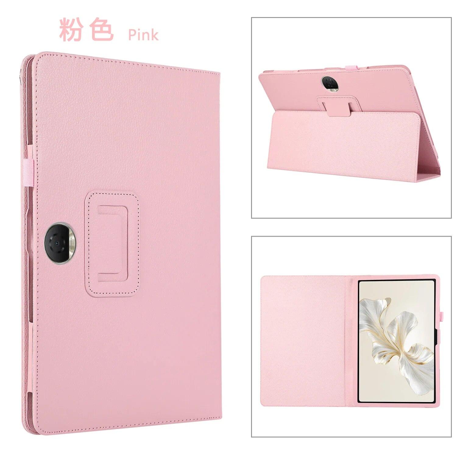 Standhülle für Huawei Honor Pad 9 12,1 Zoll Tablet Funda Stand PU Lederhülle für Huawei Honor Pad 8 12 Zoll Hülle Honor pad 9 12.1inch rosa