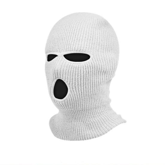 Parodie Auto Sitz Abdeckung Auto Sitz Kopf Hut Lustige 3-Löcher Person Gestrickte Kopfbedeckungen Auto weiß