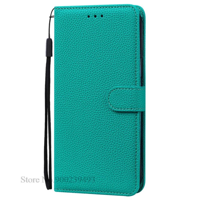 6/6T Hülle Für Oneplus 6 Hülle Leder Klapp Brieftasche Hülle Für Oneplus 6T Hülle Ständer Buchhülle Für Oneplus 6 Hülle 6T Coque Fundas For Oneplus 6T cyanblau