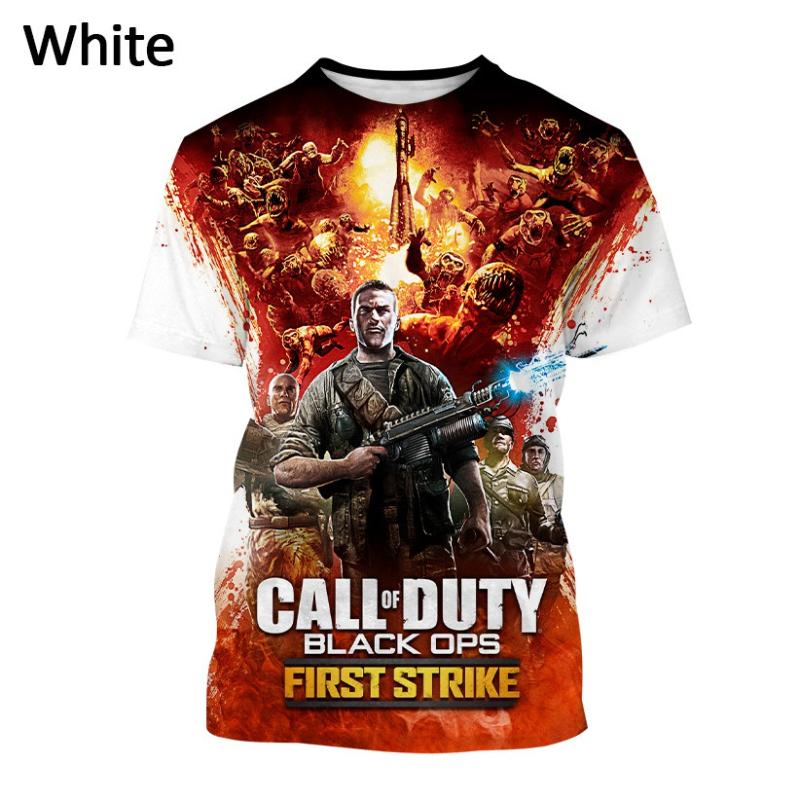 Spiel Call of Duty 3D-Druck T-Shirts Black Ops Cold War Grafik-T-Shirt für Männer Mode Harajuku Street Hip Hop Kurzarm XS brown