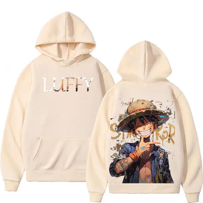 One Piece Luffy Cosplay Herbst/Winter Paar Kapuzenpullover Harajuku Y2k Street One Piece Enthusiast Langarmoberteil 2XL