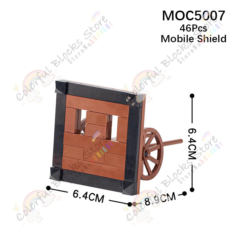 Mittelalterliches Katapult Militärwaffe Modell Bausteine Abnehmbarer Schild Armbrust Bogen Lafette MOC Montagebausteine Spielzeug für Kinder