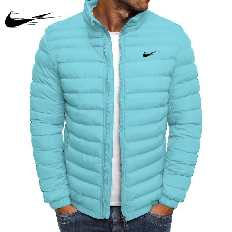 Himmelblau 2025 Herbst Winter Herren Daunenjacke Baumwolle Weich Hohe Qualität Herren Daunenjacken Freizeit Herren Kleidung Mantel S himmelblaue