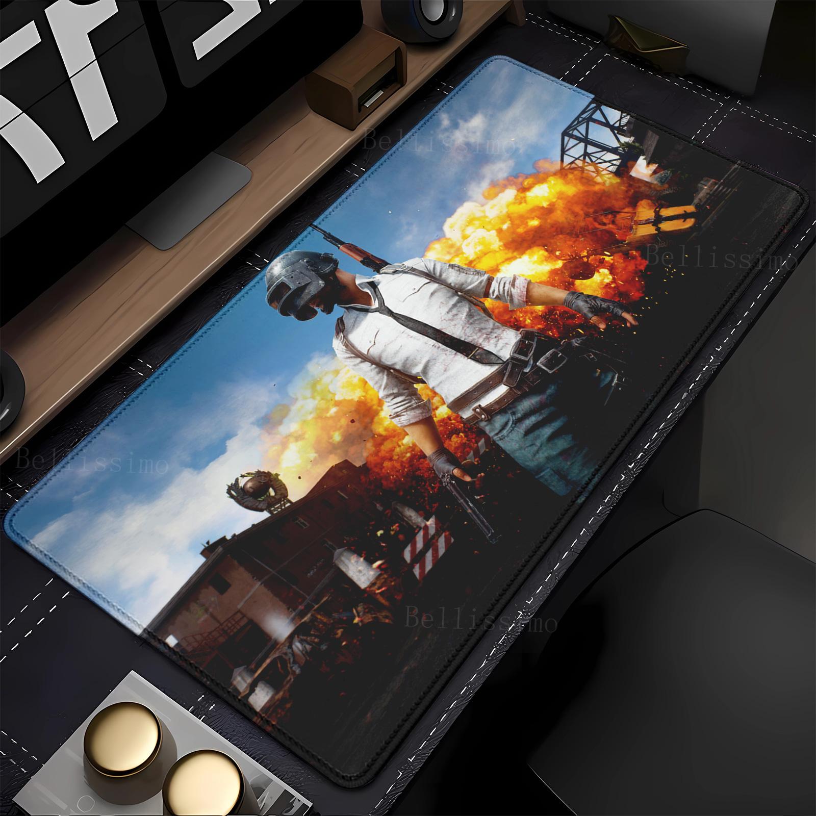 Pubg Battlegrounds Tastatur Mauspadd Cartoon Lockedge Großes Gaming-Pad Computer Gamer Tastatur Maus Schreibtischmatte Büros Mauspadd 800x300x2mm