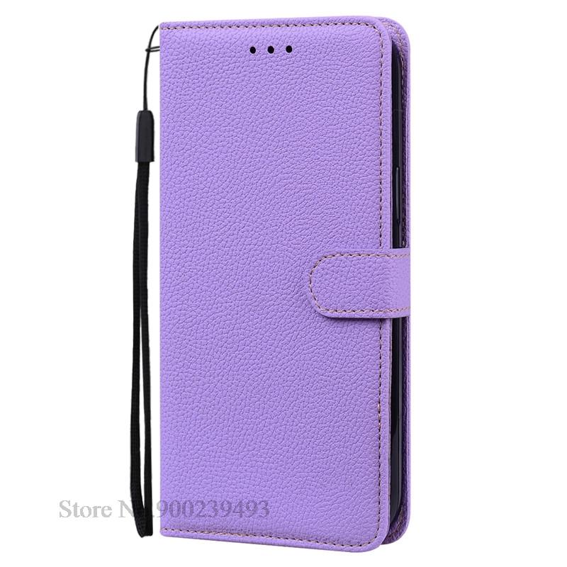 6/6T Hülle Für Oneplus 6 Hülle Leder Klapp Brieftasche Hülle Für Oneplus 6T Hülle Ständer Buchhülle Für Oneplus 6 Hülle 6T Coque Fundas For Oneplus 6T licht lila