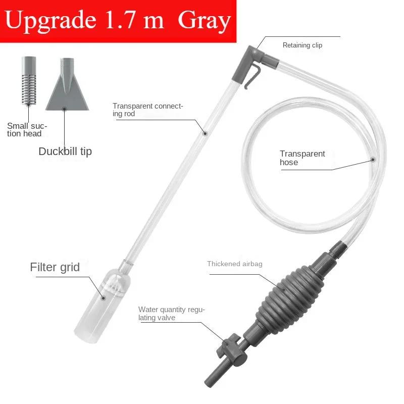 Großes Aquarium Siphon Staubsauger Kies/Sand Waschen und Wasserwechsel Reinigungswerkzeug-Set mit Verlängerungsrohr Aquarium
