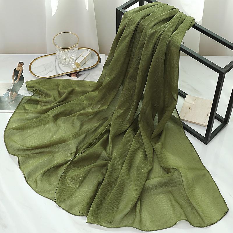 170x70cm Seidenschal Schal Uni Südostasiatisches Kopftuch Großes Reise-Schal Vielseitiger Strukturierter Chiffon Schal Wickel Poncho Hijabs 170x70cm