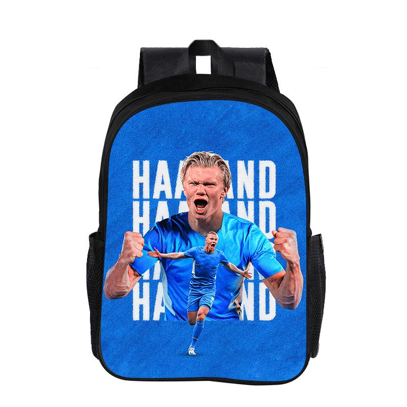 Fußballstar Haaland Kinder Buchtasche Rucksack Schultasche Kindergeschenk Rucksack Mode Schultasche Fußball Sportrucksack