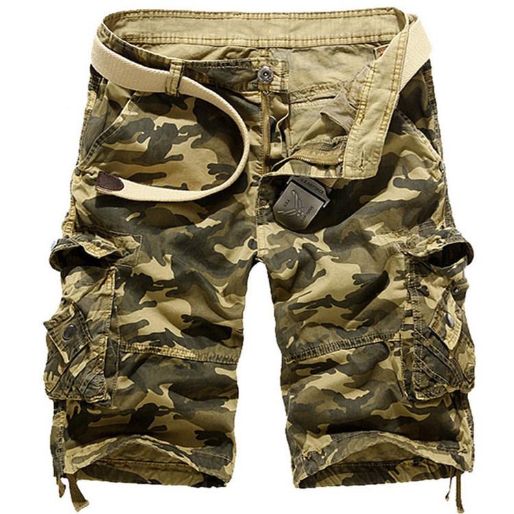 Camouflage Shorts Herren Militär Armee Hose Sommer Casual Freizeit Shorts 36 gelb