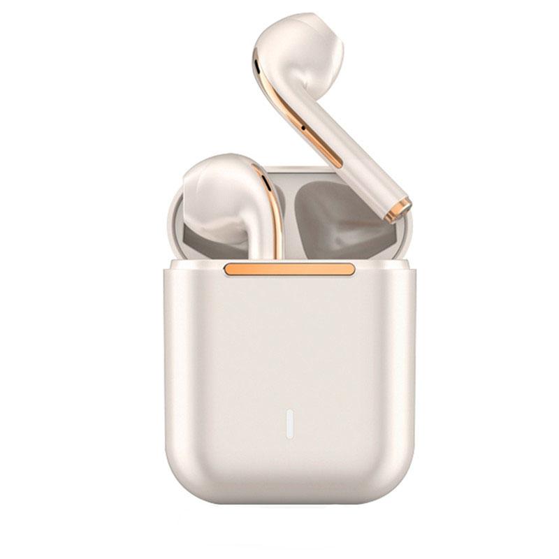 J18 Drahtlose Bluetooth-Kopfhörer In-Ear-Stereo-Kopfhörer Freihändiger Sport-Ohrhörer Gaming-Musik-Ohrhörer für Android IOS rose gold