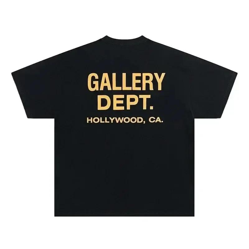 Neues Vintage High Street T-Shirt Galerie Bedrucktes Hemd Mode Buchstaben Bedrucktes T-Shirt Lässiges O-Ausschnitt T-Shirt Sommer Luxus Oberteil XXXL rot