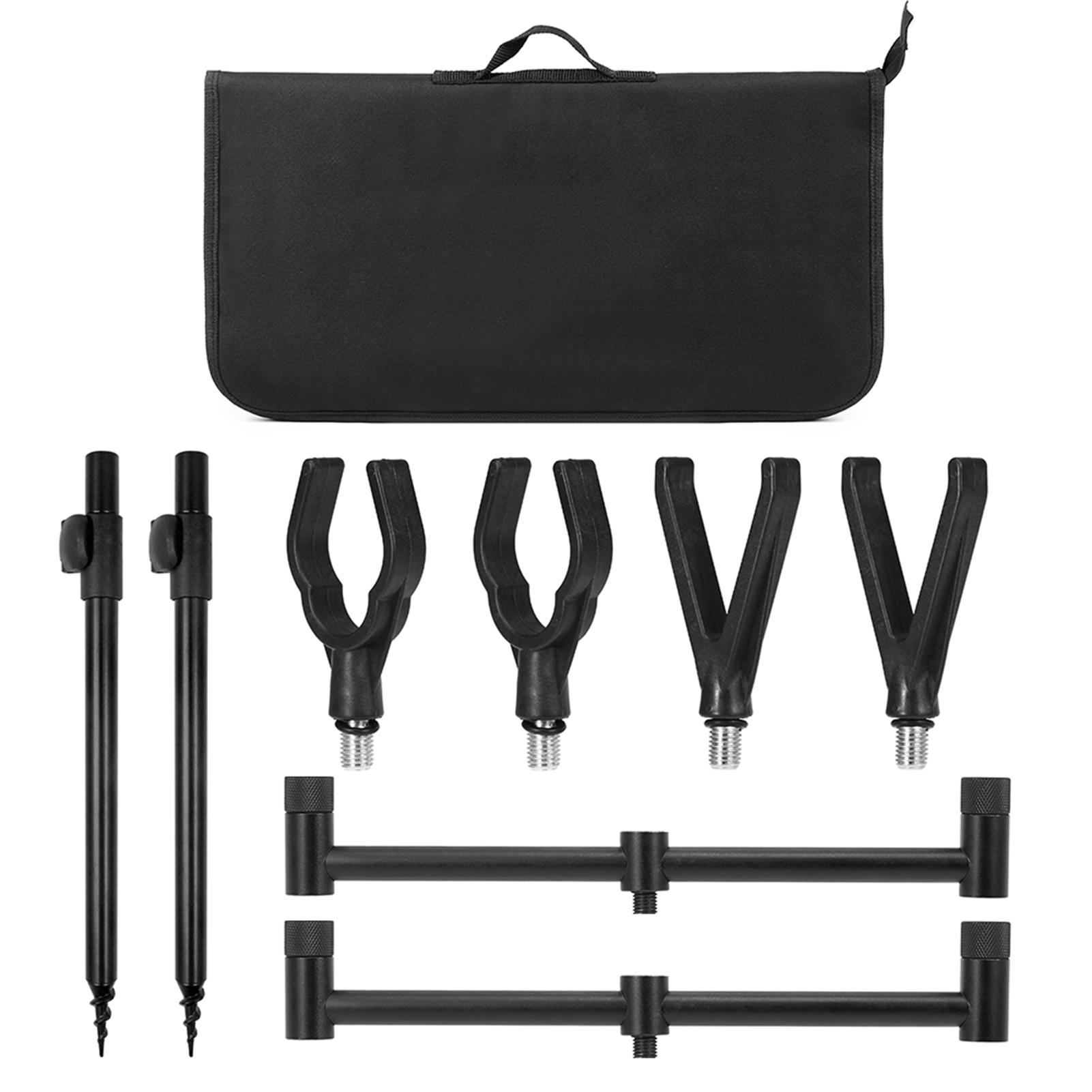 9 stücke Angelrute Rest Angelrute Halter Biss Alarm Bar Set mit Lagerung Tasche Set 1