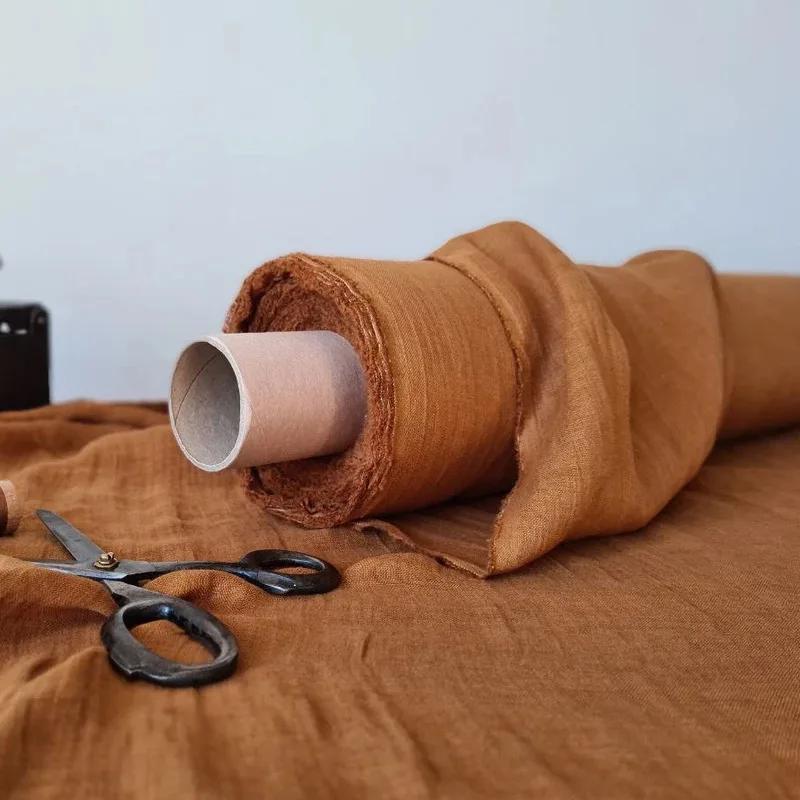 100% Reines Leinen Einfarbige Tischdecke,Naturstoff Tischdecke,für Küche Esszimmer Party Feiertags Tischdekoration 135x180cm rostig rot