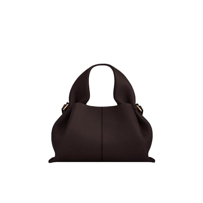 Französische Poleno Wolken Tasche Damen Tasche Nische High-End Gefühl Schräg über die Schulter Handtasche Damenmode Falten Knödel Tasche 32*16*19cm (gift box) black