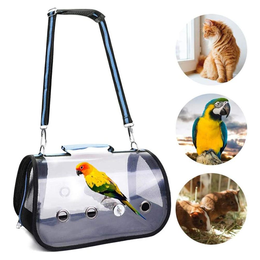 Transparente Handheld Papageienvogel Tasche Auto Vogelkäfig Verpackungstasche mit Löchern Outdoor Reise Haustier Vogel Tasche
