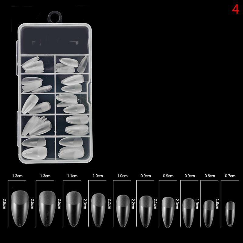 100er-Pack vollflächig mattierter Kunstnägel-Faux-Nagelkunst-Spitzen-Werkzeug
