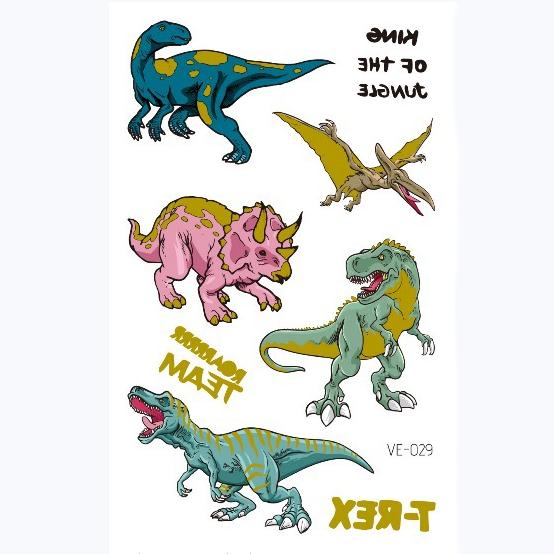 Dinosaurier Tattoo Aufkleber Cartoon Bronzing Gefälschte Temporäre Tattoo Aufkleber für Kinder Junge Mädchen Gesicht Arm Körper Kunst Aufkleber Spielzeug