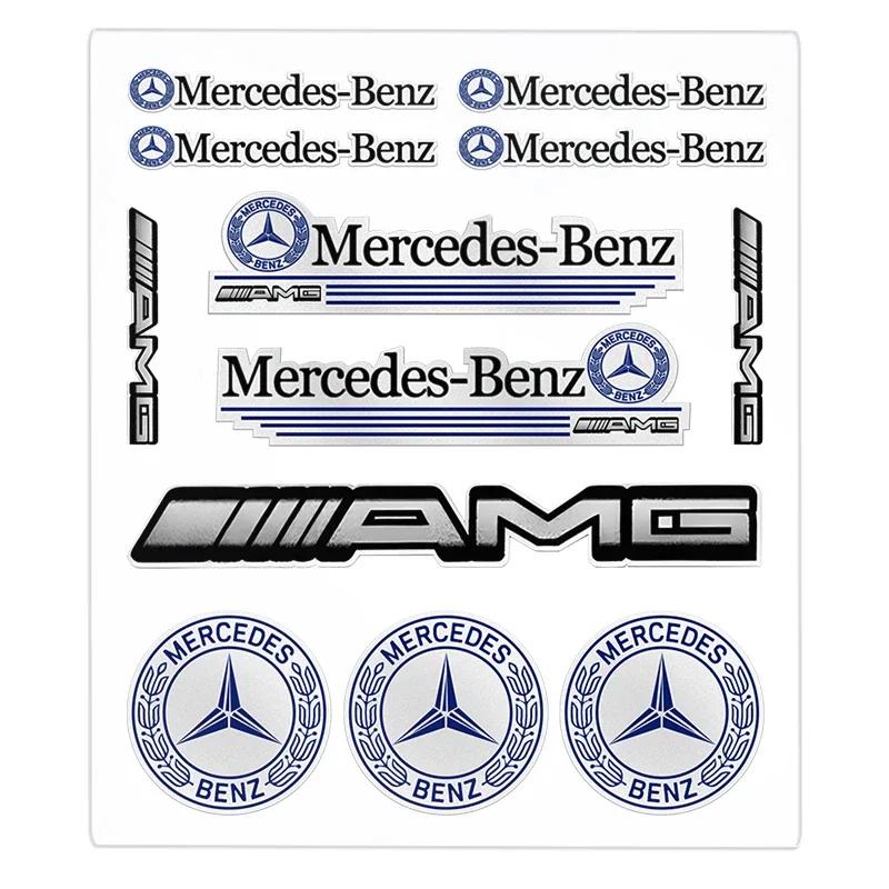 1 Set Auto-Plakette Aufkleber Auto-Dekoration Abziehbild Für Mercedes Benz W204 W124 W201 W202 W212 W220 W205 GLA CLA Auto Zubehör Gadgets
