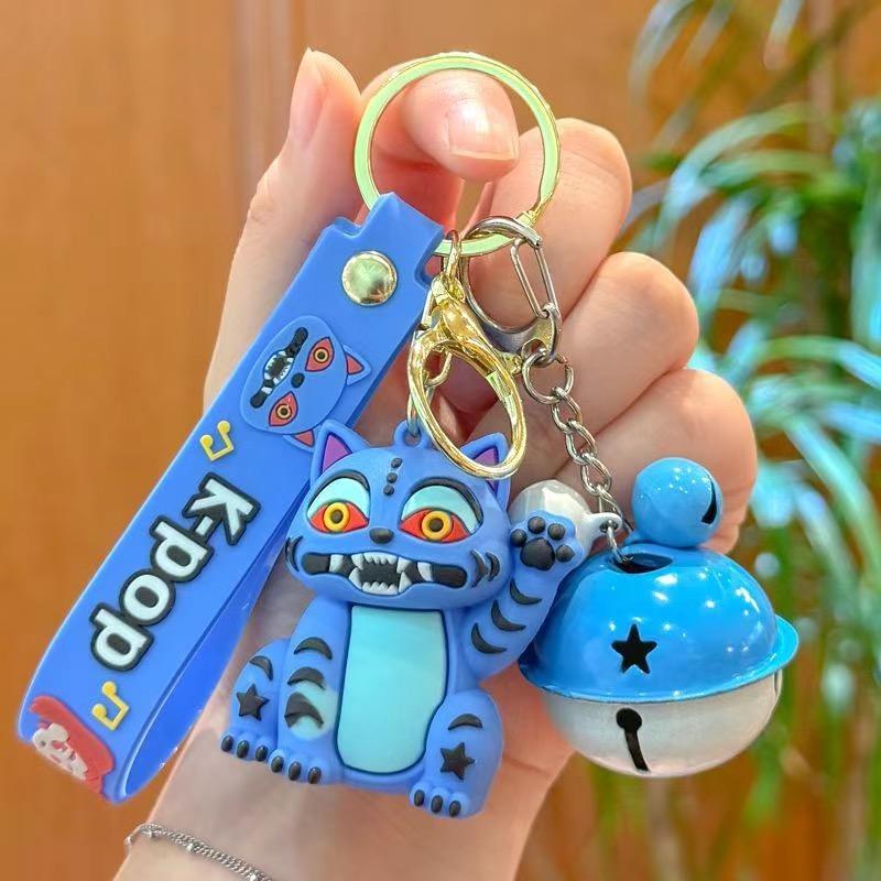 Kpop Dämonenjäger süßer Schlüsselanhänger Rucksack Puppe Tasche Paar Anhänger Schlüsselanhänger Anhänger Geschenk derpyA+bell