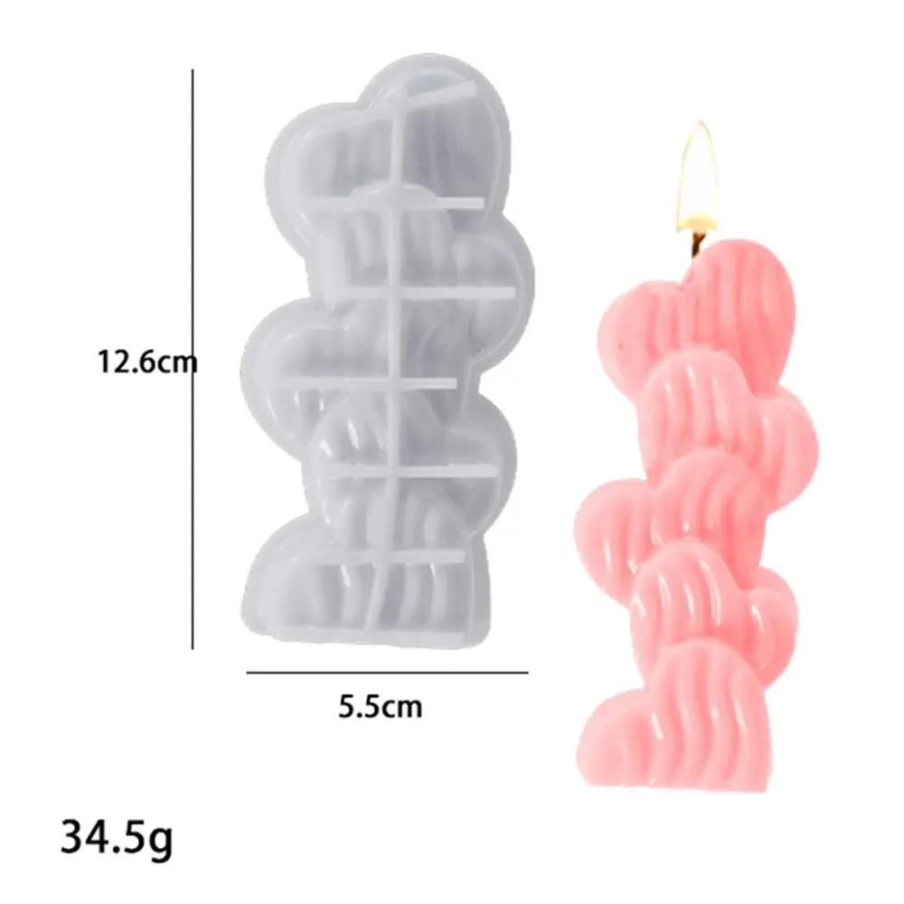 3D Liebe Herz Silikon Kerze Form DIY Aromatherapie Gips Seife Mold Home Decor Ornament Handgemachte Kerze Herstellung Harz Formen NEUE