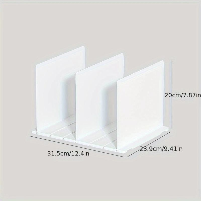 Verstellbare, durchsichtige Regalteiler, Taschenteiler für Organizer, Handtaschen-Organizer aus Kunststoff für Schränke, Organizer zur Aufbewahrung von Geldbörsen 2 layers white