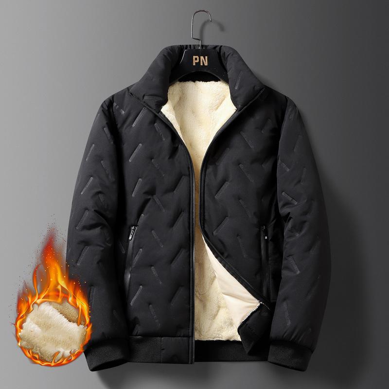 Herren Warme Jacke Gefüttert mit Warmer Jacke Winter Stehkragen Jacke 7XL