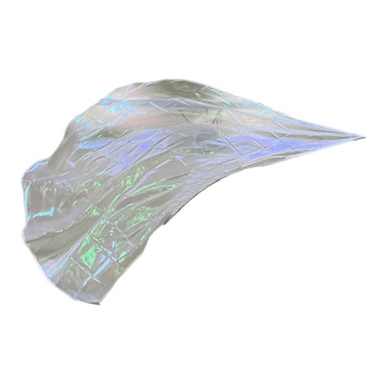 Tanzflagge mit ausziehbarem Stock, halbkreisförmige Form, leuchtende Farbe, glänzende Oberfläche, Performance-Kostüme, Requisiten, Zubehör, Lobflagge reinfarbig