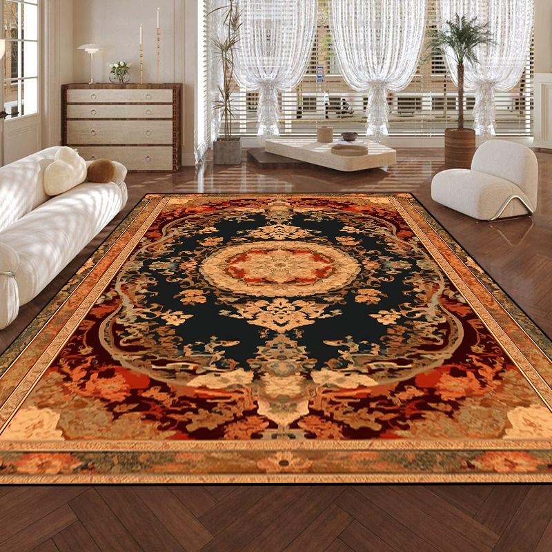 Persische Retro-Teppiche für große Flächen für Wohnzimmer Klassische Heimdekoration Luxuriöse Teppiche Rutschfester Schlafzimmer-Lounge-Teppich Couchtischmatte 100x200cm 39.4x78in