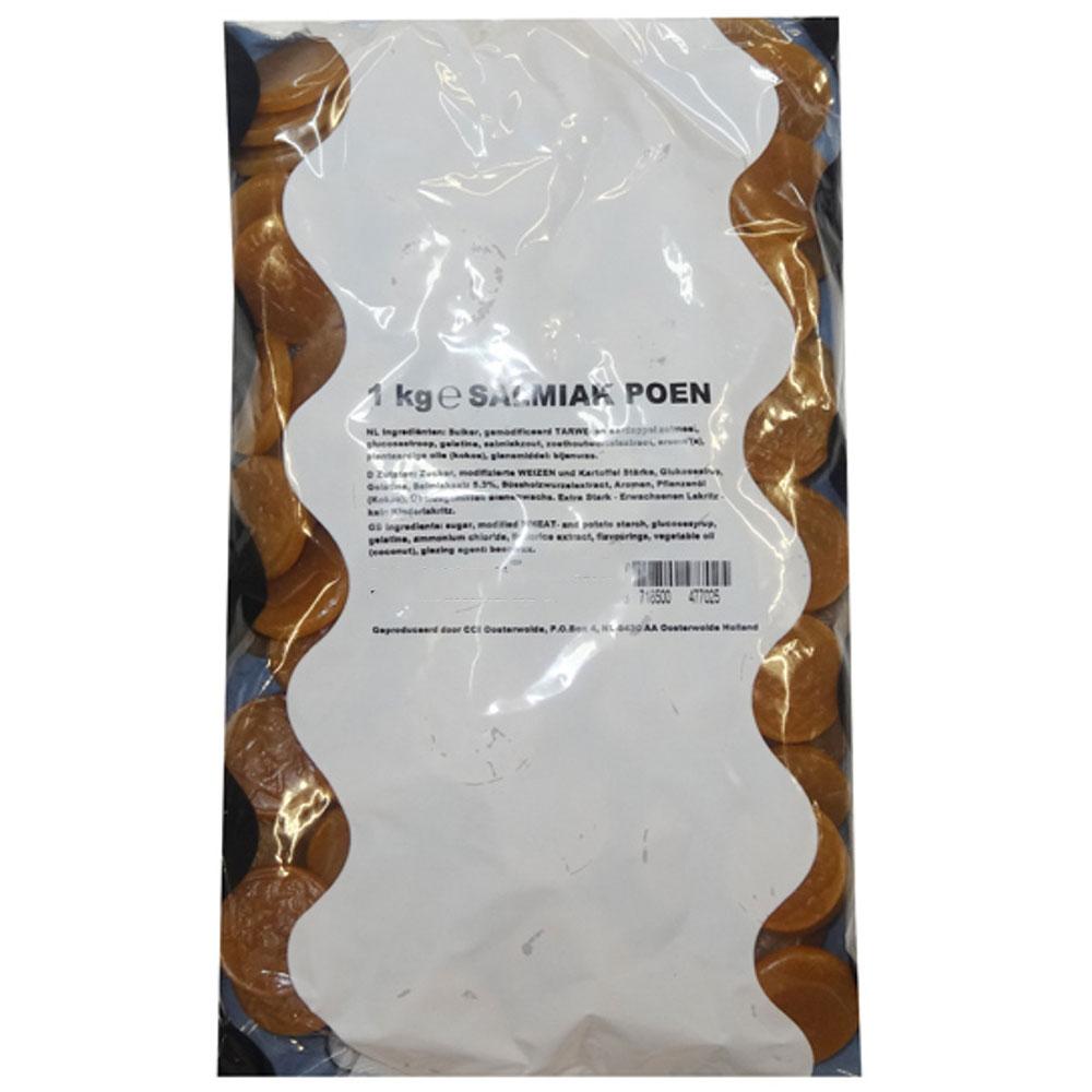 K & H Niederländisches Münzlakritz 1kg (Salmiak Poen)