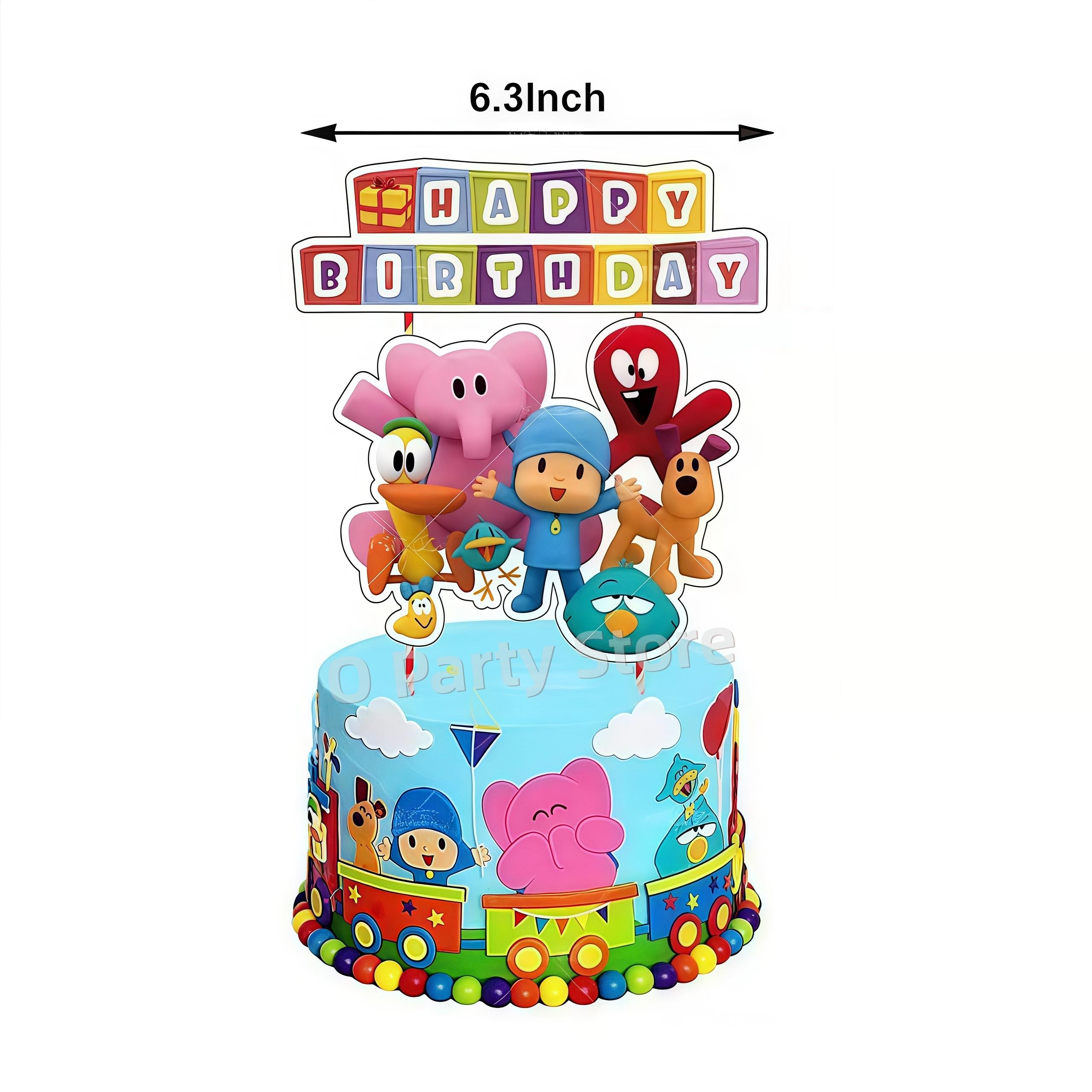 Geburtstag Pocoyoed Dekorationen Einweggeschirr Becher Teller Luftballon Banner Für Kinder Mitgebsel Babyparty Dekoration Partyzubehör Geschenk other