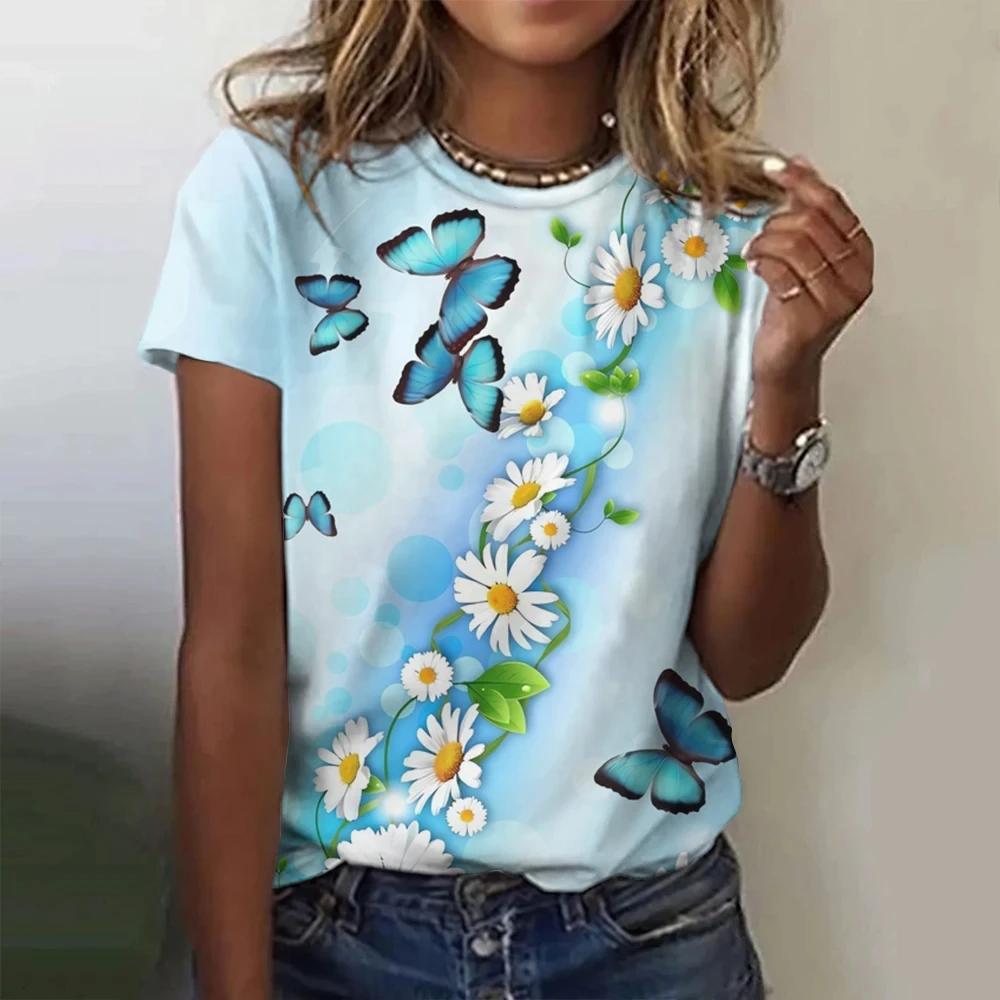 5 bis 14 Jahre Mädchen Kleidung Lila und Blau Schmetterlingsdruck Schwarzes T-Shirt Kinderbekleidung Kinder Sommer Kurzarm Kinder Top 140 white