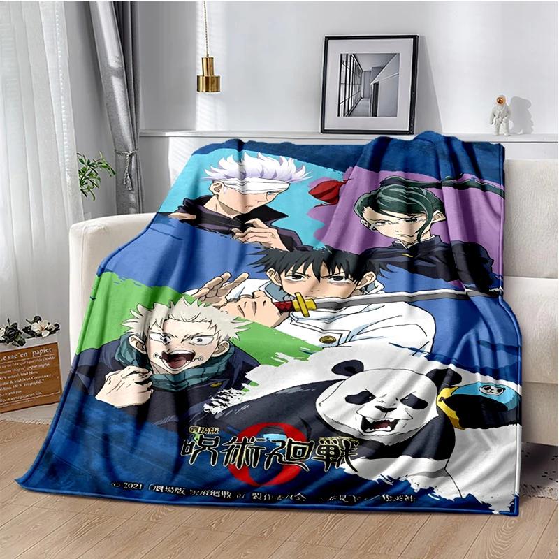 Cartoon Anime Jujutsu Kaisen Decken Kinder Super Weiche Decke für Reise Couch Sofa Picknick Bett Flanelldecke Geburtstagsgeschenk 150x180cm