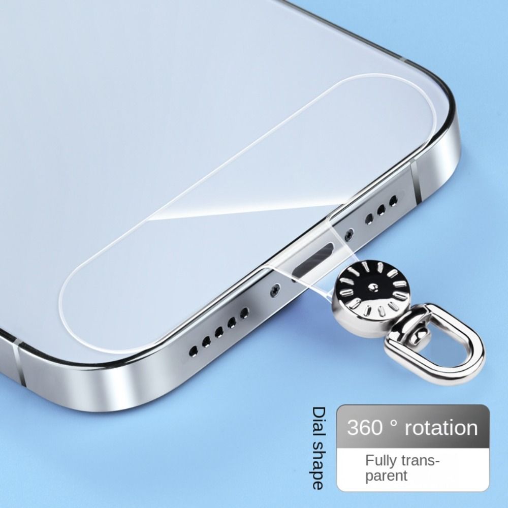 360 ° drehbare Telefon Lanyard Dichtung Hängen Kabel Telefon Karte Clip Metall Telefon Patch Handy transparent