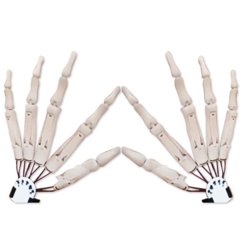 1pc/2pc Halloween Dekoration Gelenk Finger Flexible Joint Finger Halloween Party Cosplay Kostüm Requisiten Horror Geist Klaue handschuhe 2Pcs White