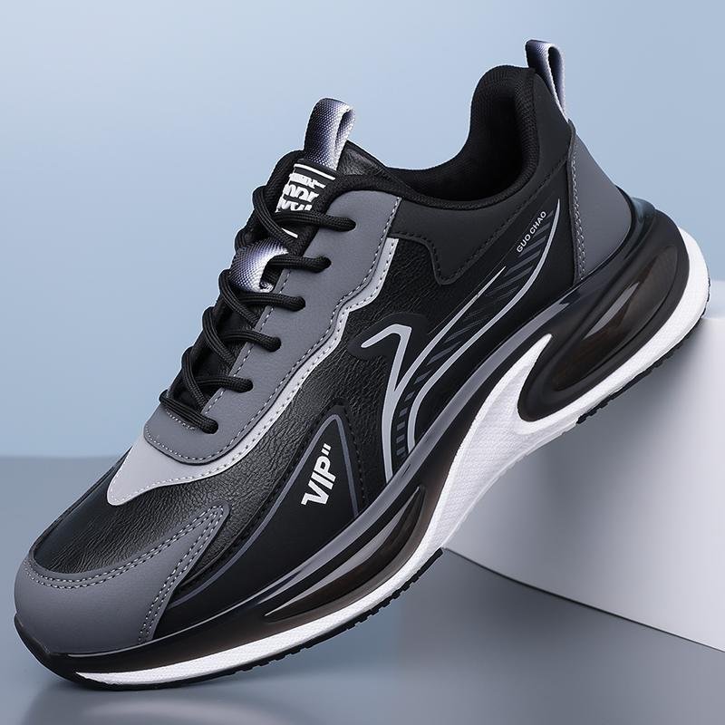 Trendige Sportschuhe für Herren Mode Hohe Qualität Lässige Walking-Sneaker Herren Leichtgewicht Für Büro Sport Lauf-Sneaker Mann 47 schwarz