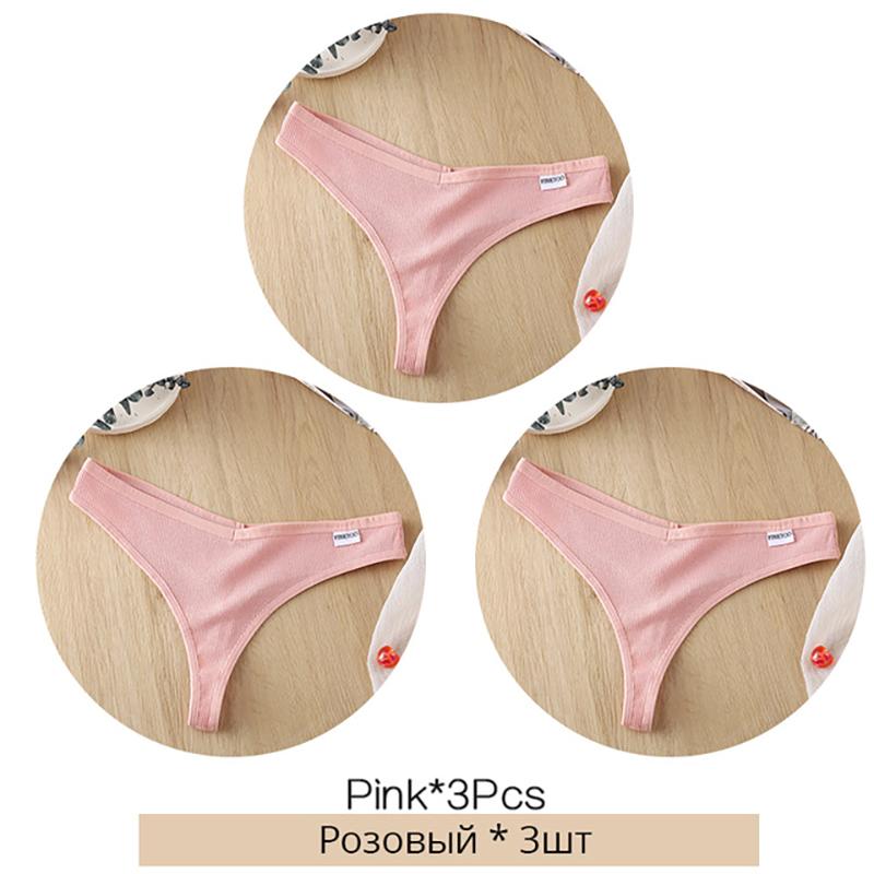 FINETOO Sexy Höschen Frauen G-string Baumwolle Feamle Unterwäsche Höschen Niedrige Taille Tanga Unterhose 6 Einfarbig Pantys Intimates Dessous M