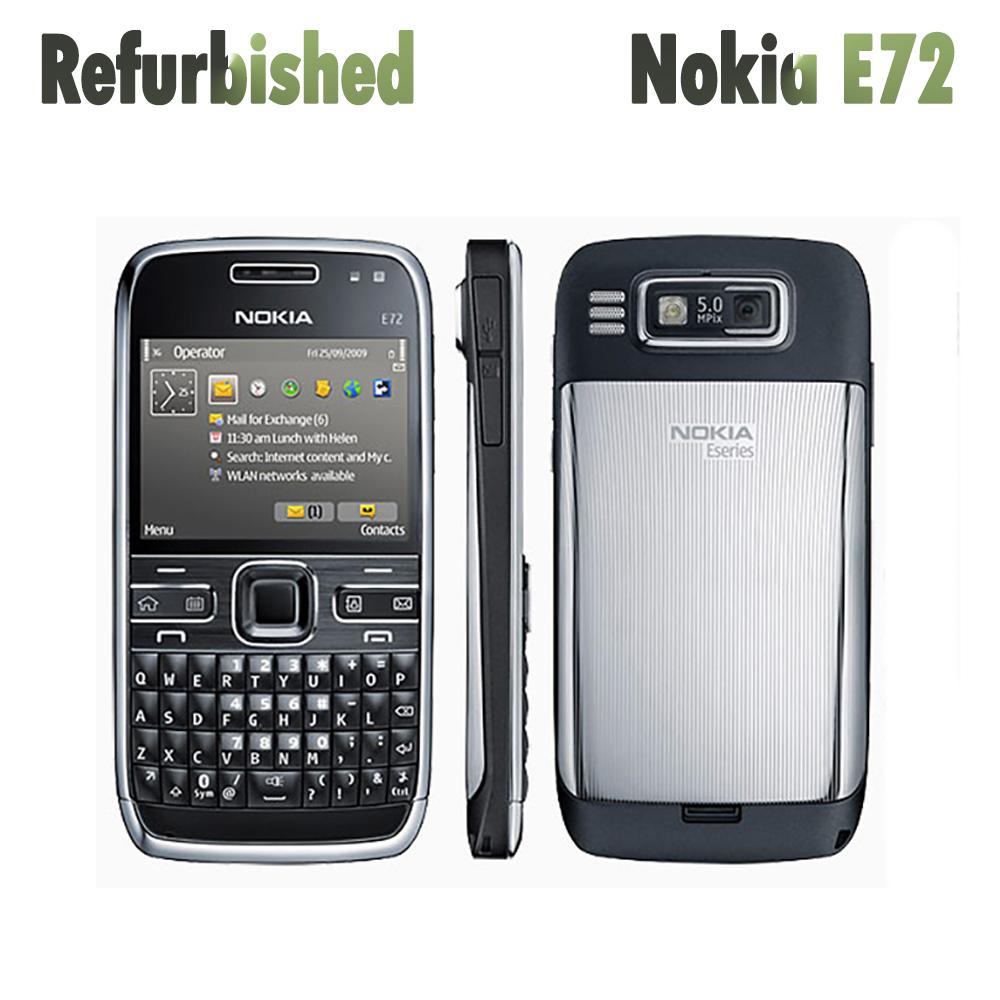 Generalüberholtes Nokia Original Nokia E72 3G Entsperrtes Mobiltelefon mit 1 SIM No charger schwarz