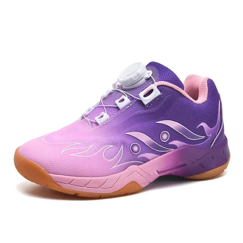 Lila Kinder Tennis Athletisch Turnschuhe Tischtennis Schuhe Volleyball Schuhe Kinder Professionelle Badminton Sport Training Schuhe 37