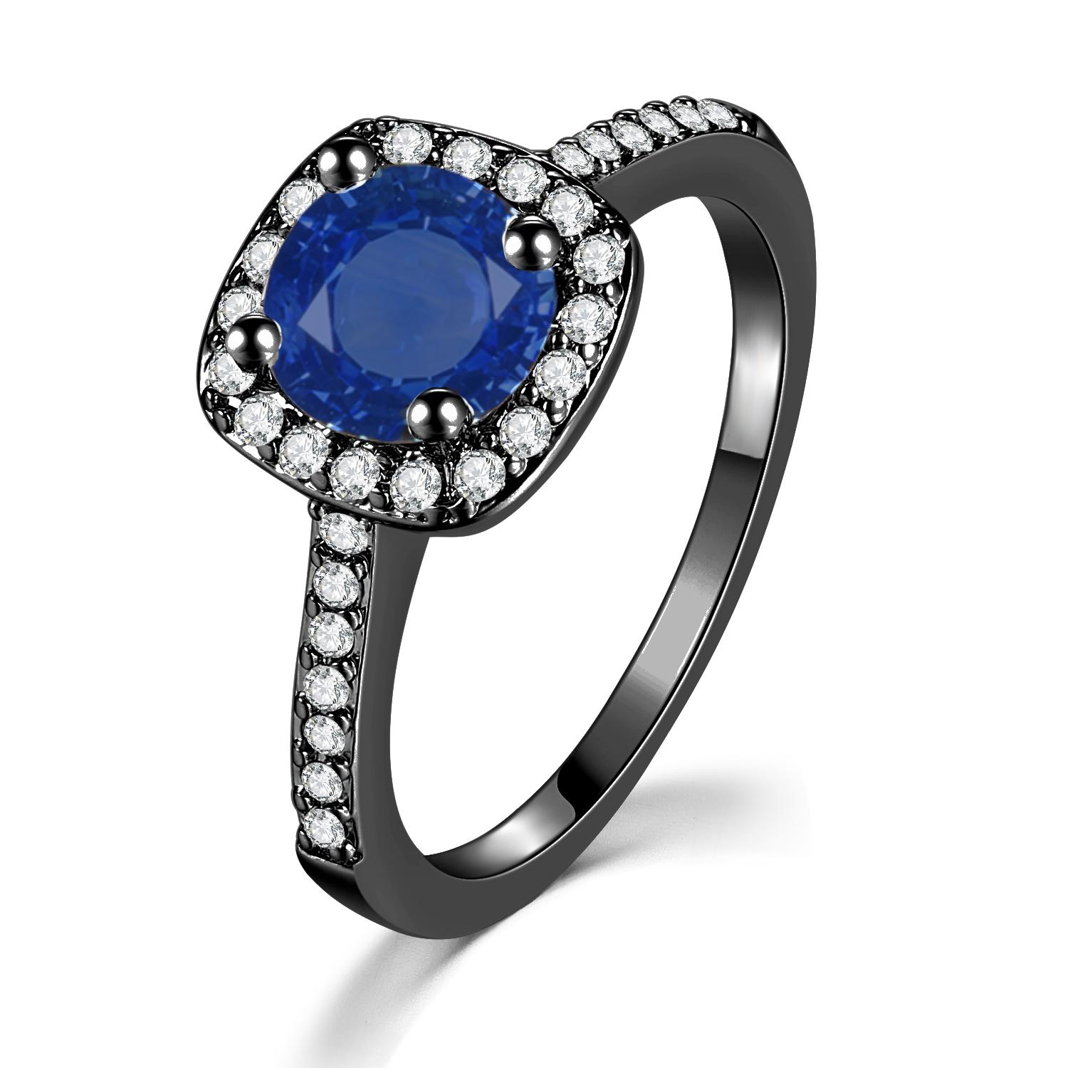 Doppel Fair Exquisite Quadratische Hochzeits- & Verlobungsringe Für Damen Ring Schmuck Glänzend Zirkonia Modeschmuck DFR531 10