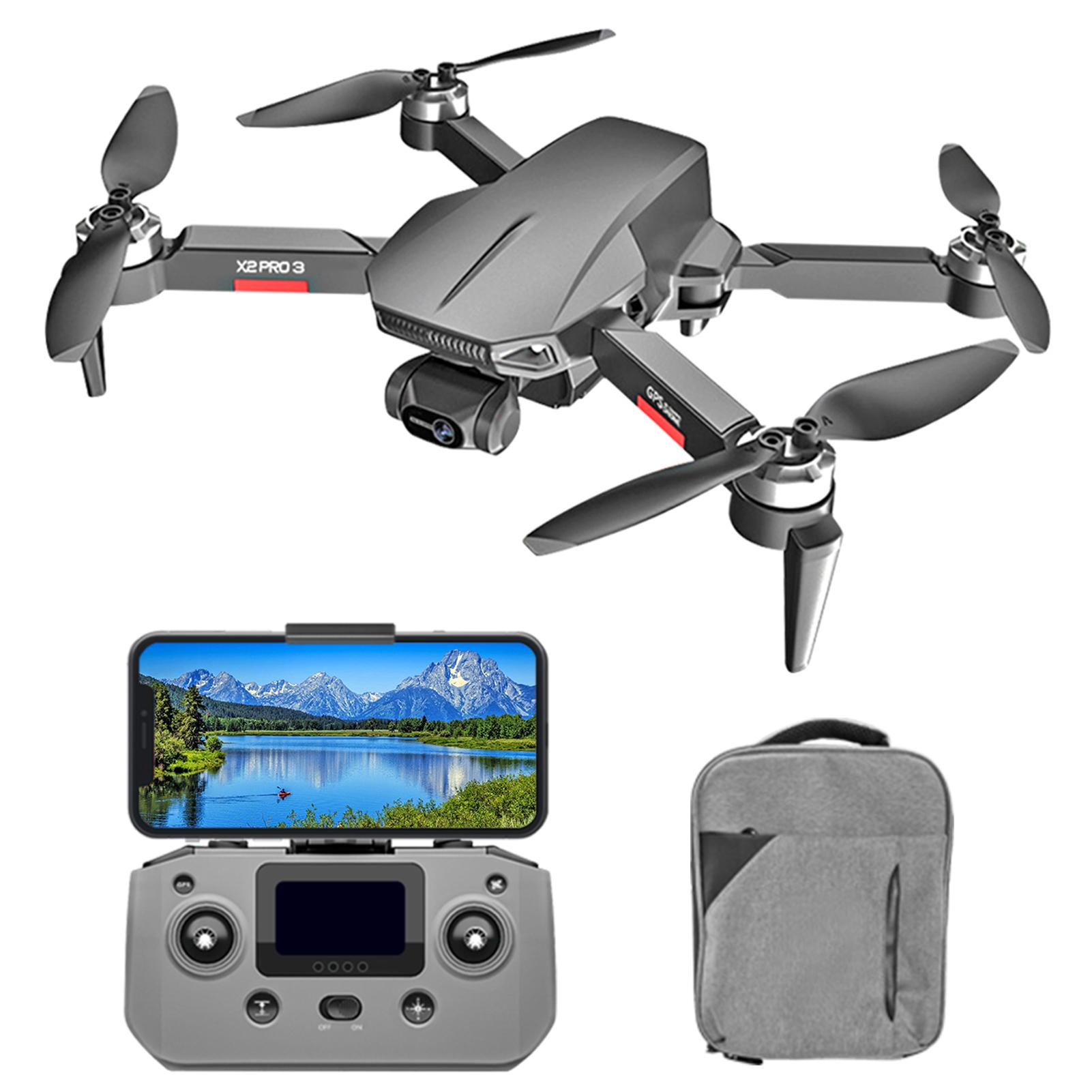 RC-Drohne mit Kamera, 4K, 3-Achsen-Gimbal, bürstenloser Motor, 5G-WLAN, FPV-Quadcopter, 1200 m Steuerentfernung 1 battery schwarz