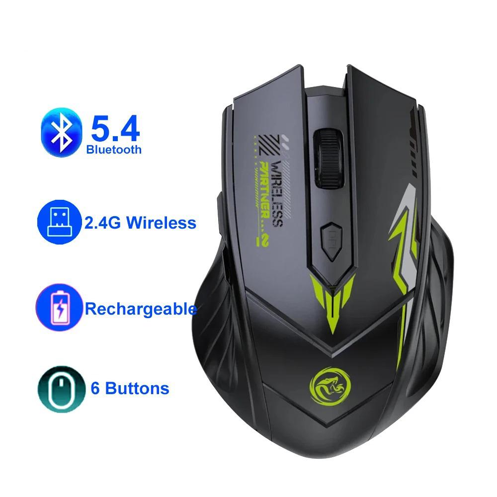2,4G Drahtlose Maus Bluetooth 5.4 Maus Dual-Modus Wiederaufladbare Mäuse 1600 DPI Büromaus Gaming-Maus Für PC Laptop