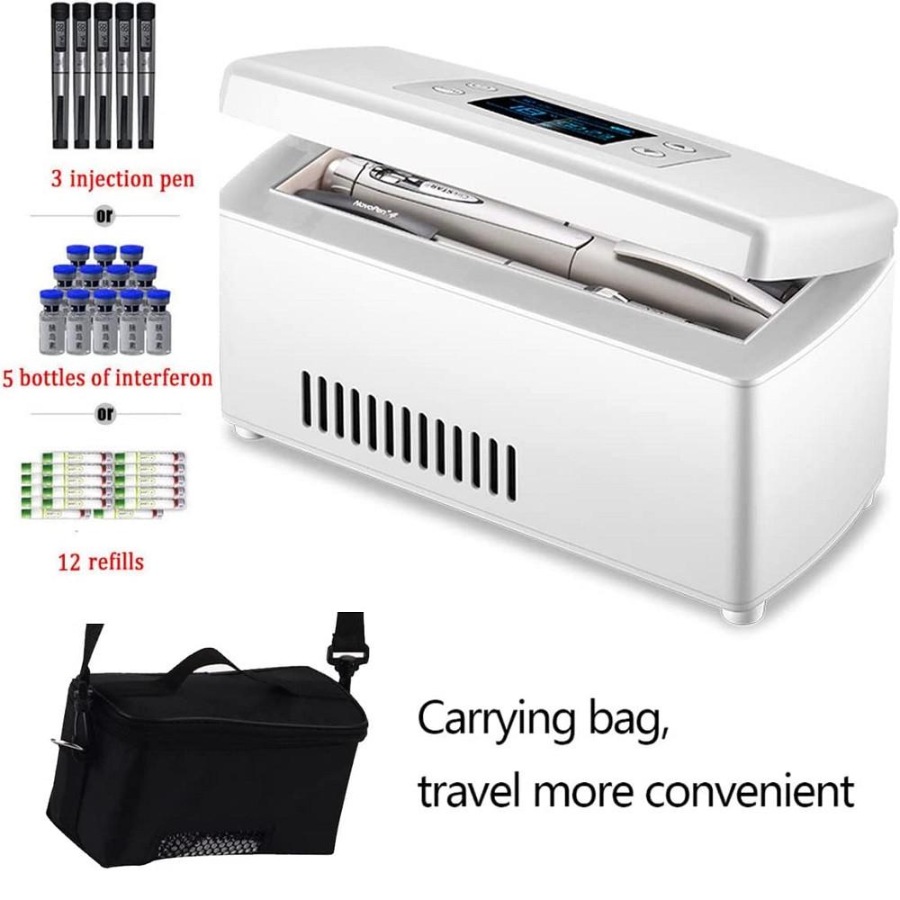 Kühlbox 2-8℃ MedikamentenküHLER Kühlcontainer für Reise Outdoor Tragbarer Insulin-Kühler Medikament One battery