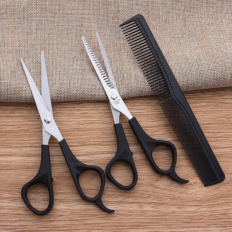 3PCS Friseur Schere 6 Zoll Schere zum Schneiden Ausdünnendes Haar Kamm Friseur Zubehör Salon Friseur Scheren