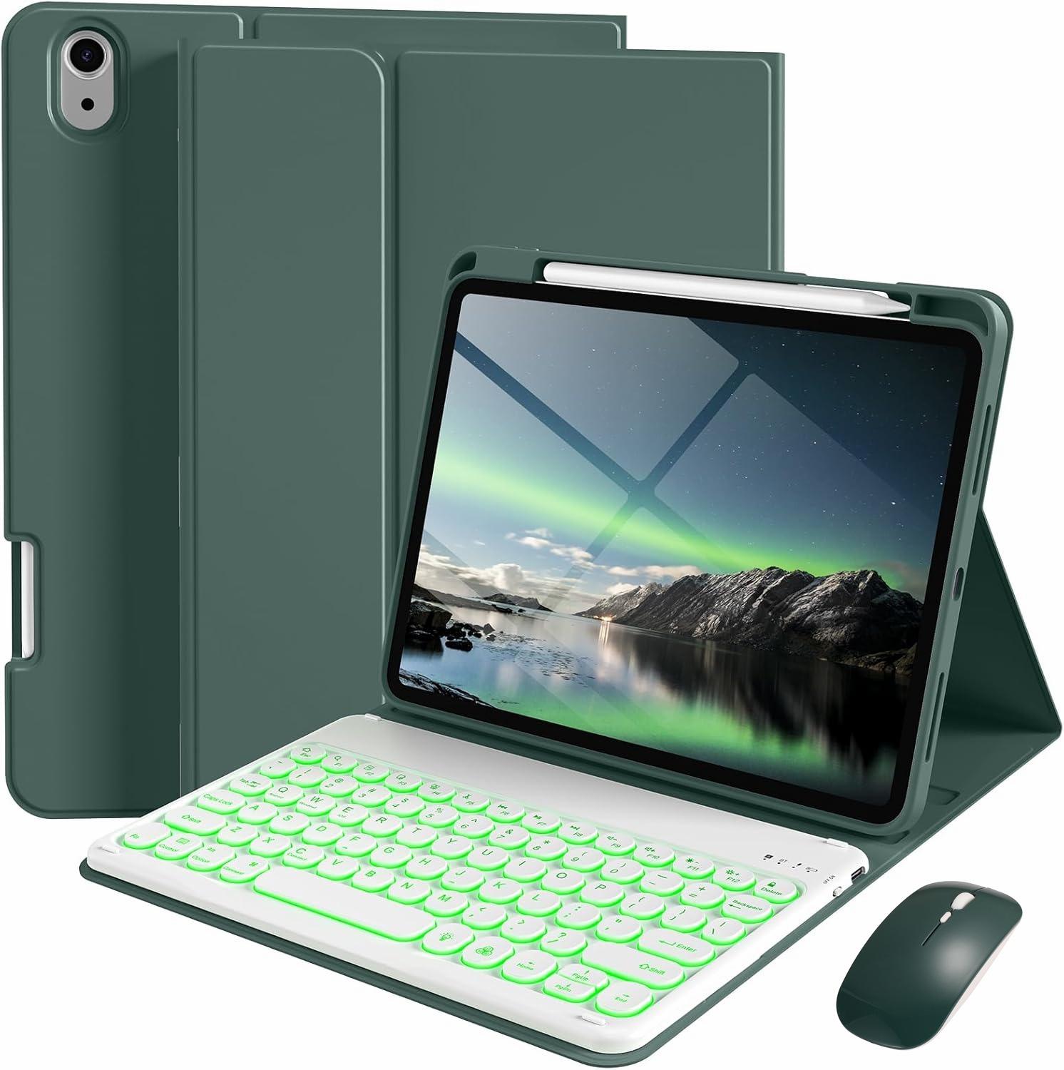 Xiaomi Pad 8 Pro Hülle mit 7-farbiger Hintergrundbeleuchtungstastatur, Stifthalter und Magnetverschluss Xiaomi Pad 8/8 Pro 11.2'