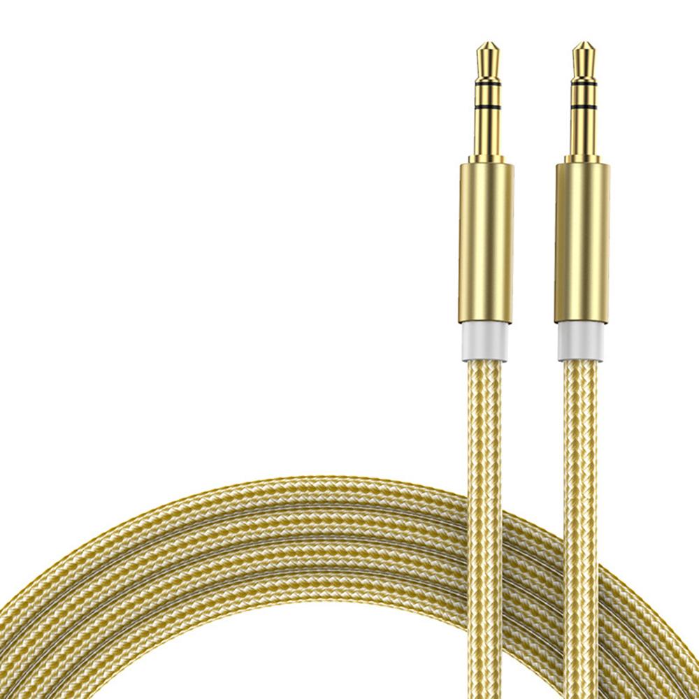 Aux Kabel 3 5 Mm Klinke Zu 3 5 Klinke Stecker Männlich Auto Auxiliary Audio Kabel Draht Für Telefon Kopfhörer lautsprecher Laptop Auto 3,5 Klinke Kabel 2M gold