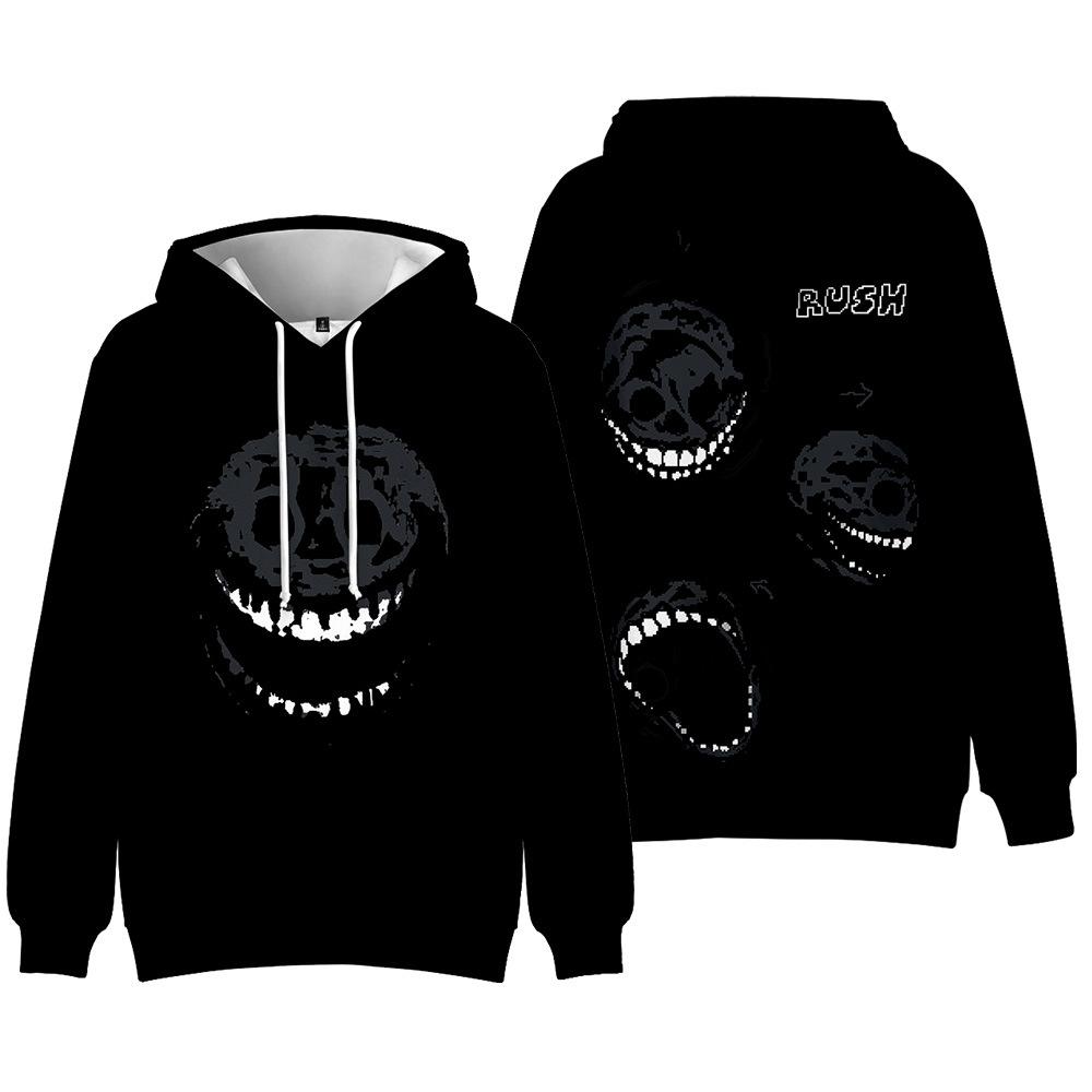 16 Farben Damen Herren Türen Roblox Figur Cartoon Print Kapuzenpullover Rundhals Sweatshirts Mann Reise Pullover Männlich Oberteil Streetwear Outdoor Trainingsanzug XS schwarz