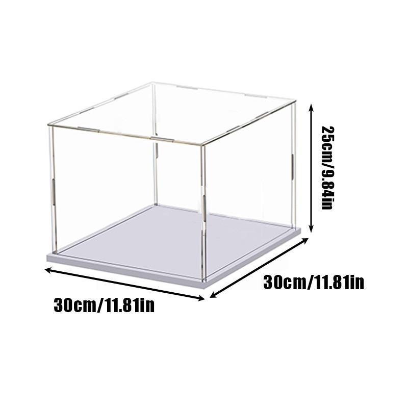 1 Stück transparente Acryl-Displaybox, Aufbewahrung, staubdichter Schutz, Vitrine, Desktop-Aufbewahrung, Heimaufbewahrung 30*30*25cm