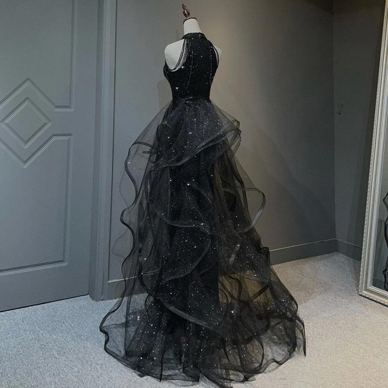 Abendkleid Damen Neuer Stil Leichter Luxus Nische Bankett Klavier Gesang Geige Kunstprüfung Moderator Jahrestagung L
