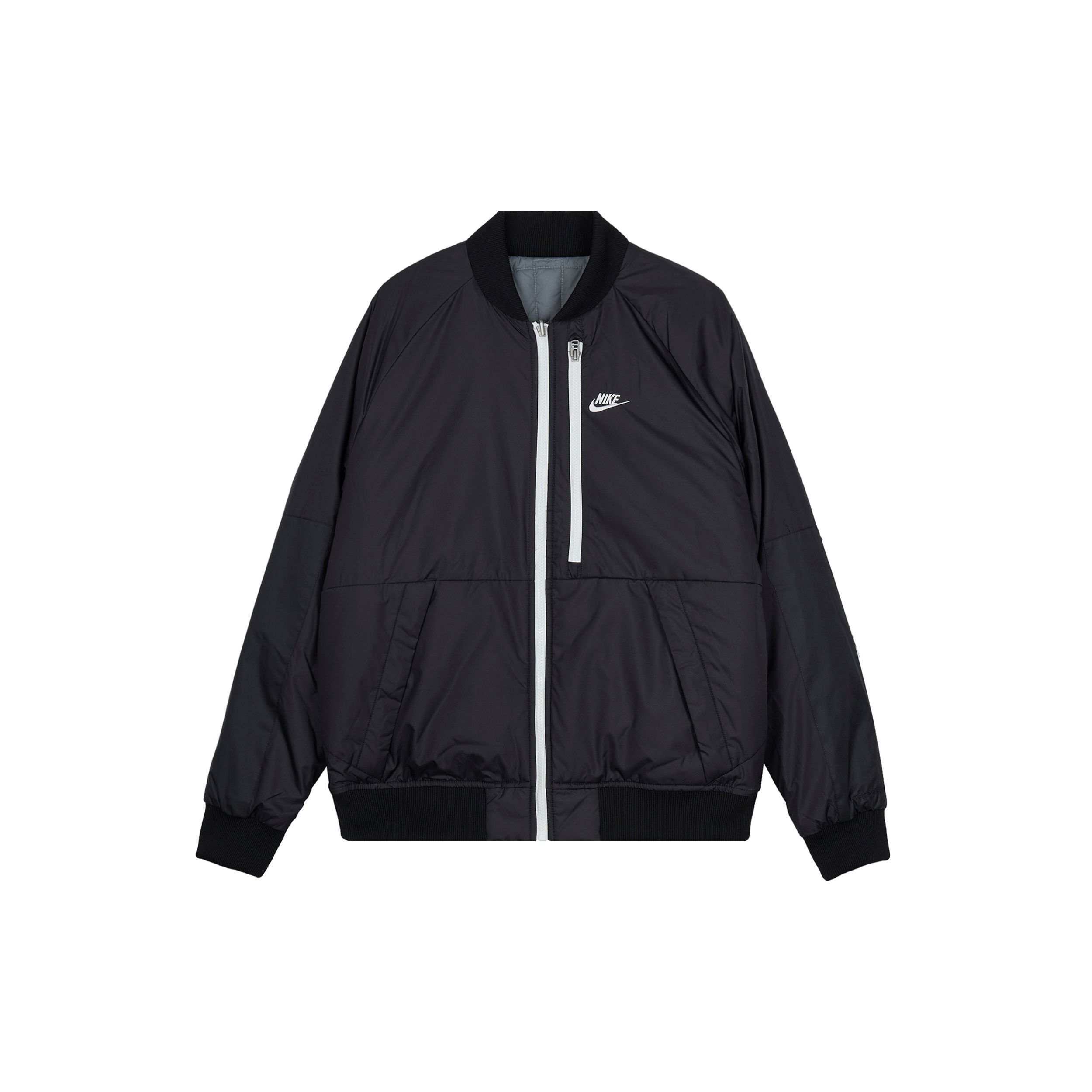 Nike Wendbare Sportjacke mit Stehkragen aus Baumwolle, Herrenjacke, Schwarz, DD6850-010 M