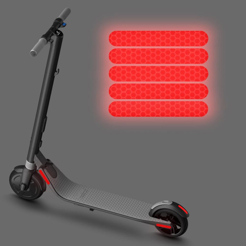 4 Stück reflektierende Aufkleber für Ninebot ES1 ES2 ES3 ES4 E22 E25 Elektroroller rot